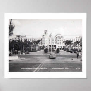 Hollywood strandhotell, Florida vintage Poster