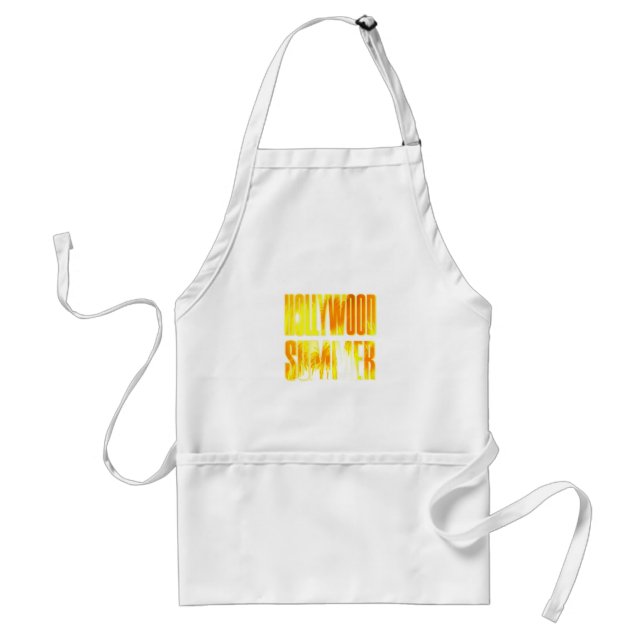 "Hollywood Summer" Gult Orange Brev Apron Förkläde (Framsidan)
