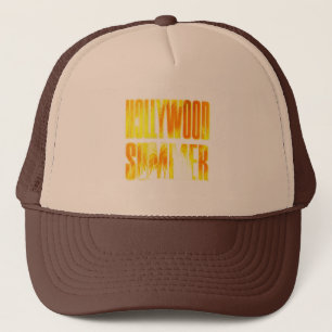 Hollywood Summer, Gult Orange Brev Hat Truckerkeps
