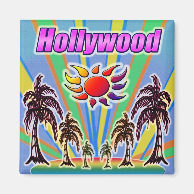 Hollywood Summer Kärlek Magnet (Framsidan)