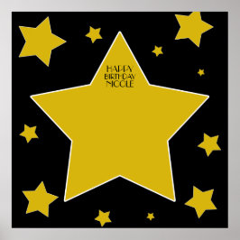 Hollywood Theme Birthday Autograph Keepsaké Poster