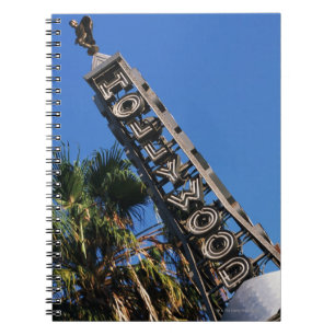 Hollywood undertecknar, Los Angeles, Kalifornien Anteckningsbok Med Spiral