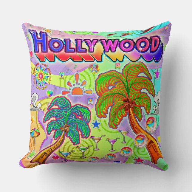 Hollywood Vacation Target Pillow Kudde (Framsida)