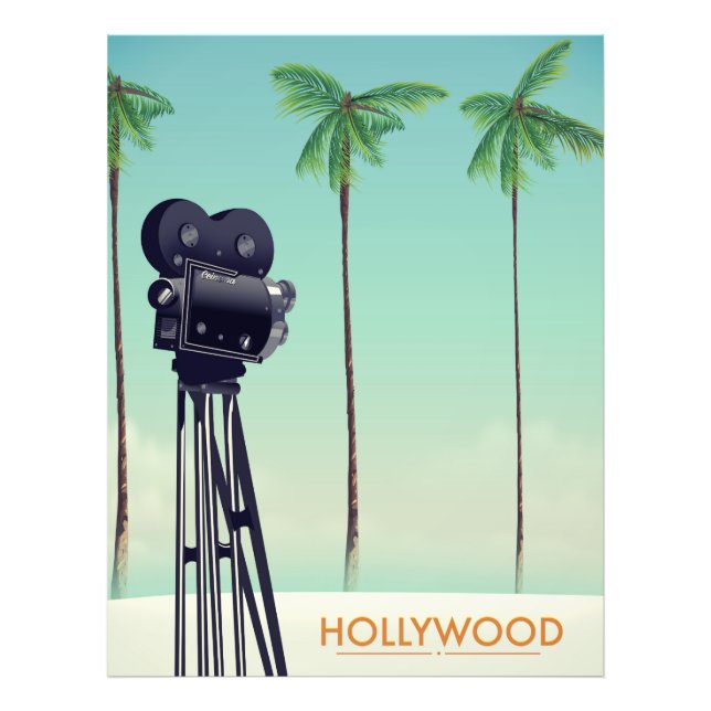 Hollywood Vintage kamera Resa affisch Fototryck (Framsidan)