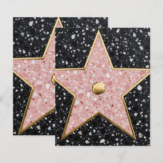 Hollywood Walk of Fame Square Coaster (Fram/baksida)