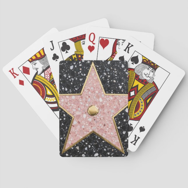 Hollywood Walk of Fame Square Coaster Casinokort (Baksidan)