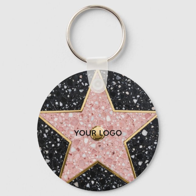 Hollywood Walk of Fame Square Coaster Nyckelring (Framsida)