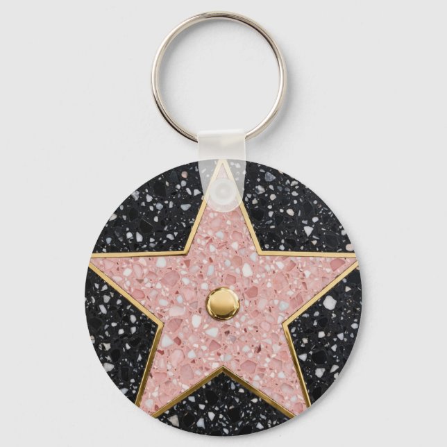 Hollywood Walk of Fame Square Coaster Nyckelring (Framsida)