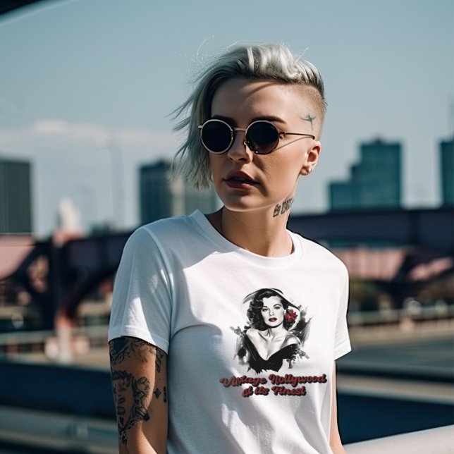 Hollywoodets bästa vintage-återdesign t shirt (Skapare uppladdad)