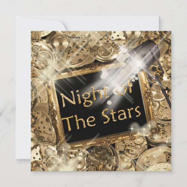 Hollywoodglasyr, födelsedagsfest inbjudningar (Framsida)