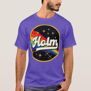 Holm Rainbow i Space Vintage Stil T Shirt