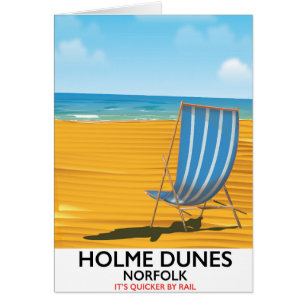 Holme Dunes Norfolk-reseaffisch Hälsningskort
