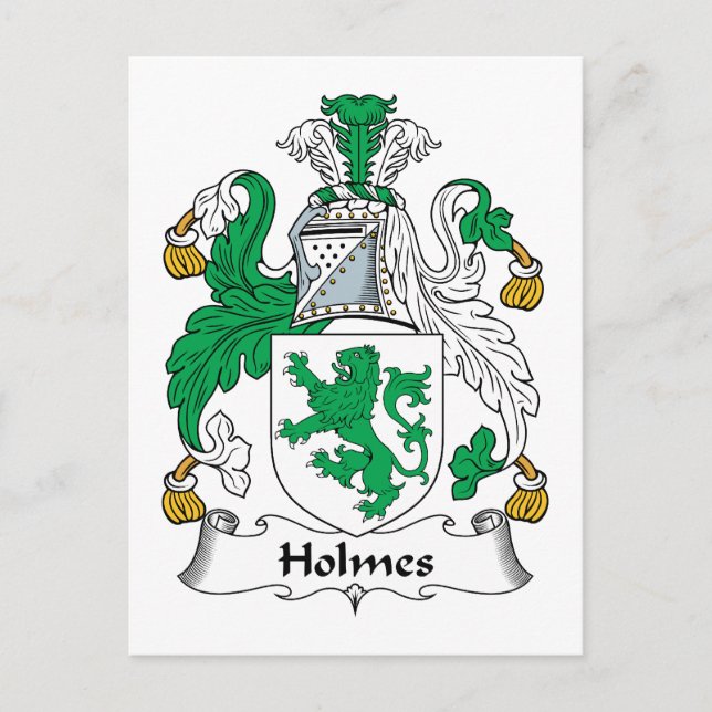 Holmes Family Crest Vykort (Framsida)