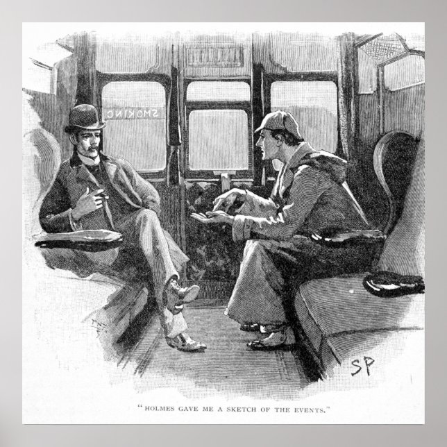 Holmes gav mig en skiss över händelserna poster (Framsidan)