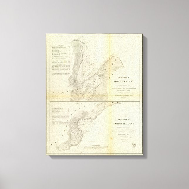 Holmes' Hål, Tarpaulin Cove Canvastryck (Framsida)
