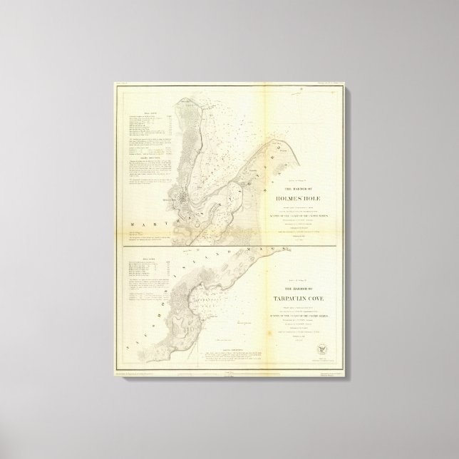 Holmes' Hål, Tarpaulin Cove Canvastryck (Framsida)