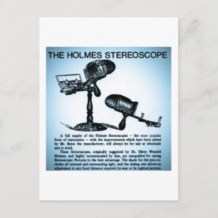 Holmes Stereoscope Advertisement (Cyanotype) Vykort