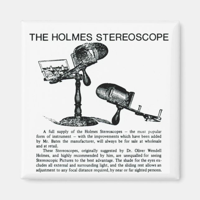 Holmes Stereoscope Annons - Vintage Magnet (Framsidan)