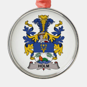 Holmfamiljvapensköld Julgransprydnad Metall