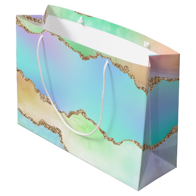 Holo Agate | Faux Iridescent Pastel Ombre Marble (Baksidan Vinklad)