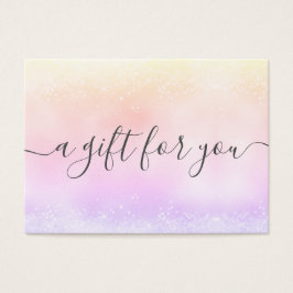 Holo Glitter Elegant Business Gift Certificate Visitkort