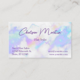 Holo Marble Glam Handskriftlig Namnteckning skript Visitkort