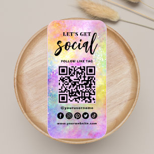Holo Opal Snyggt QR-kod Anslut med modern teknik Visitkort