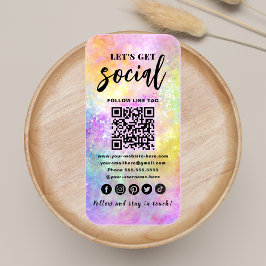 Holo Opal Snyggt QR-kod Anslut med USA-Trendiget Visitkort