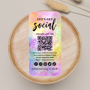 Holo Opal Snyggt QR-kod Anslut med USA-Trendiget Visitkort