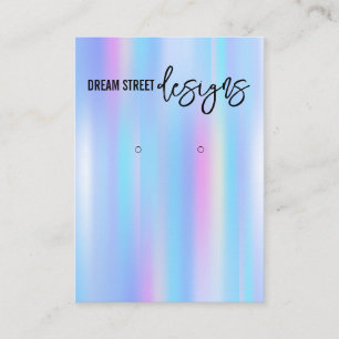 Holo Trendig Earring Visning Card Visitkort