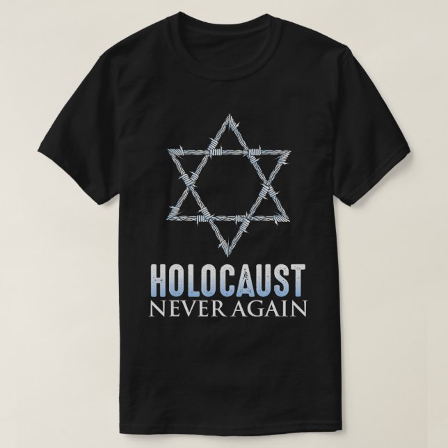 HOLOCAUST REMEMBRANCE DAY ALDRIG STAR of DAVID AGA T Shirt (Design framsida)