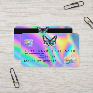 Holograf Butterfly Modern Kredit Card Stil Visitkort