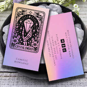 Holograf Crystal Healer Visitkort