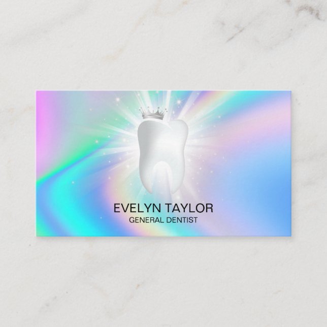 Holograf Dentist Dental Clinical tänds Whitening Visitkort (Framsida)