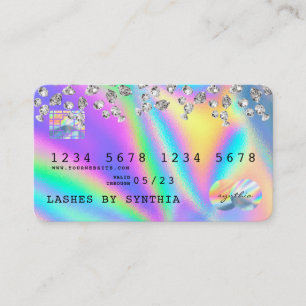 Holograf Diamonds Modern Kredit Card Stil Visitkort