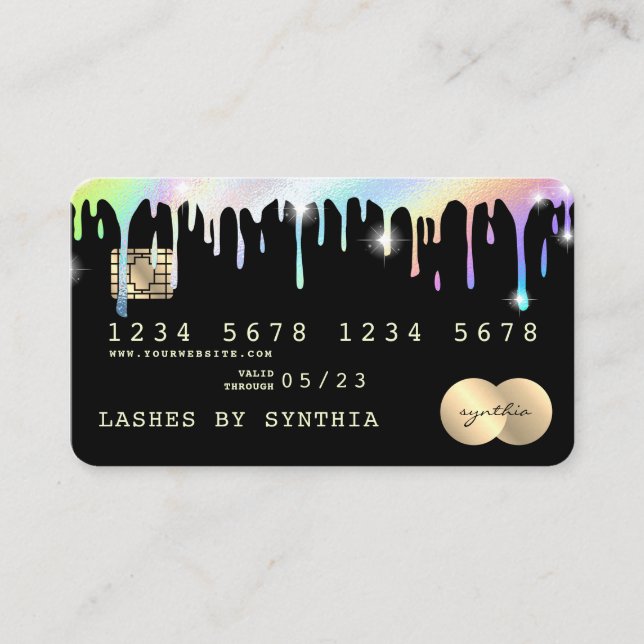 Holograf Drives Modern Kredit Card Stil Visitkort (Framsida)