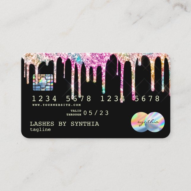 Holograf Drives Modern Kredit Card Visitkort (Framsida)