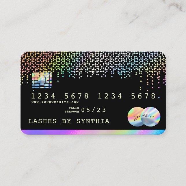 Holograf Drives Modern Kredit Card Visitkort (Framsida)