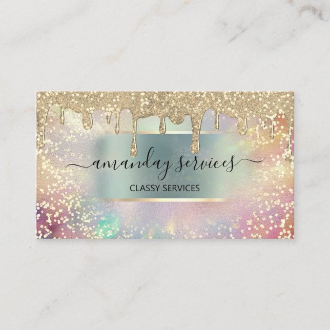 Holograf Drives Ro Makeup Lash Nagel Hair Visitkort (Framsida)