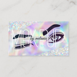 Holograf Glitter Qr-kod Makeup Artist Lushs Visitkort