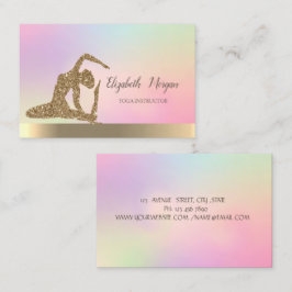 Holograf Guld,Yoga Girl Visitkort