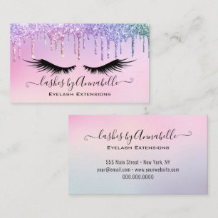 Holograf Makeup EyeLash Gnistra Glitter Drift Visitkort