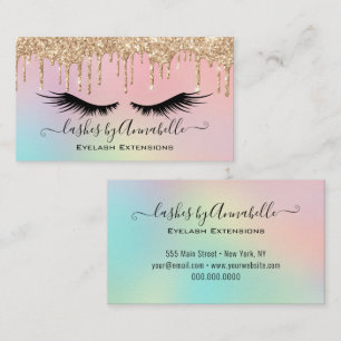 Holograf Makeup EyeLash Gnistra Glitter Drift Visitkort