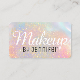 Holograf Modern Glam Glitter Makeup Artist Visitkort