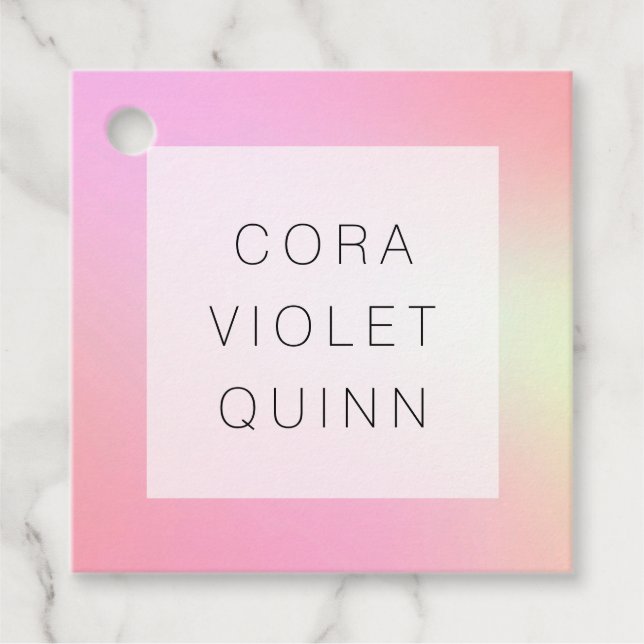 Holograf Ombre Gåvor Etiketter (Framsida)