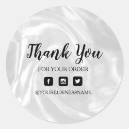 Holograf silver . Elegans och harmoni Runt Klistermärke