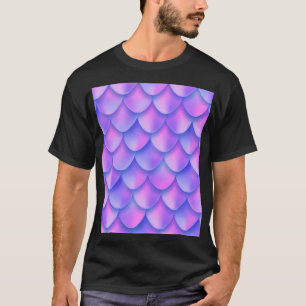Holograf sjöjungfru svan, vibrant foil struktur. t shirt