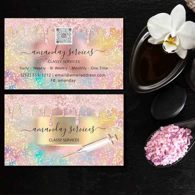 Holograf Springe injektioner Studio Ro QRCode Visitkort (Skapare uppladdad)