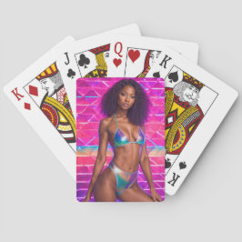 Holograf Swimdress Model 1990-talet Stil Casinokort