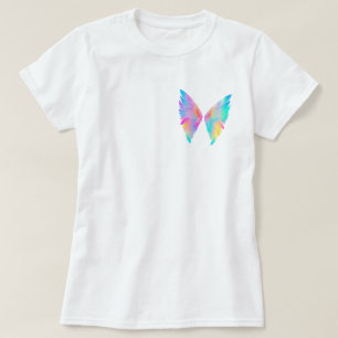Holograf vattenfärgsängel vingar t shirt